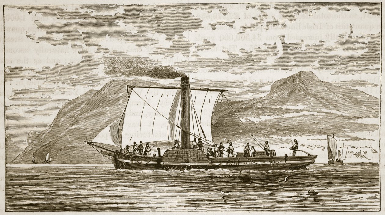 Bells Comet, illusztráció a Cassells Illustrated History of Englandből (szépia fotó) alkotó: English School