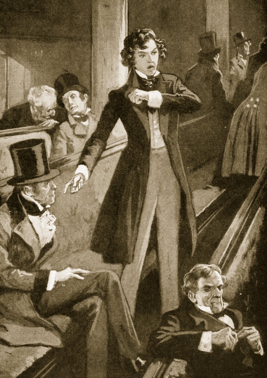 Benjamin Disraeli elmondja első beszédét a Házban alkotó: English School