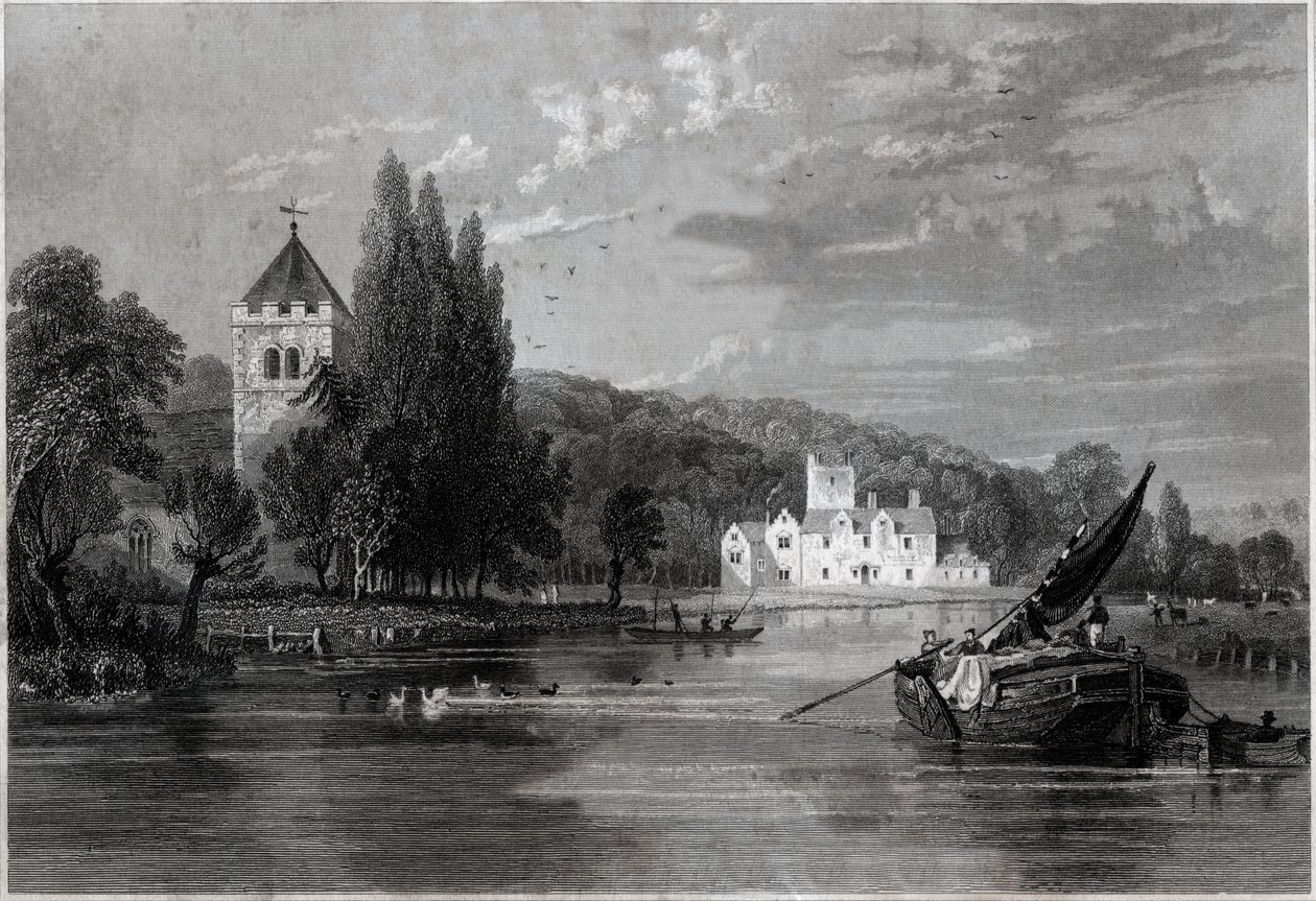 Bisham apátság. (metszet, kb. 1850) alkotó: English School
