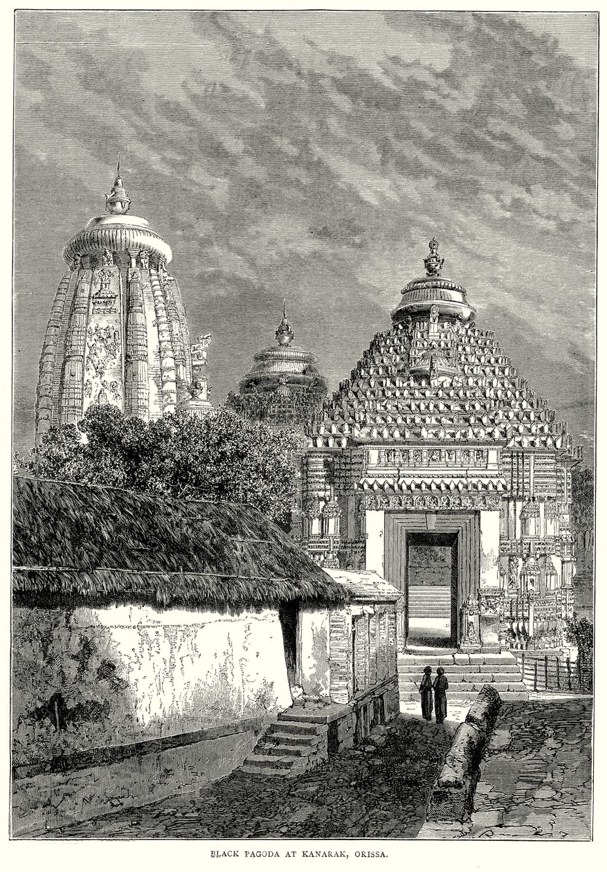 Fekete Pagora Kanaraknál, Orissa (metszet) alkotó: English School