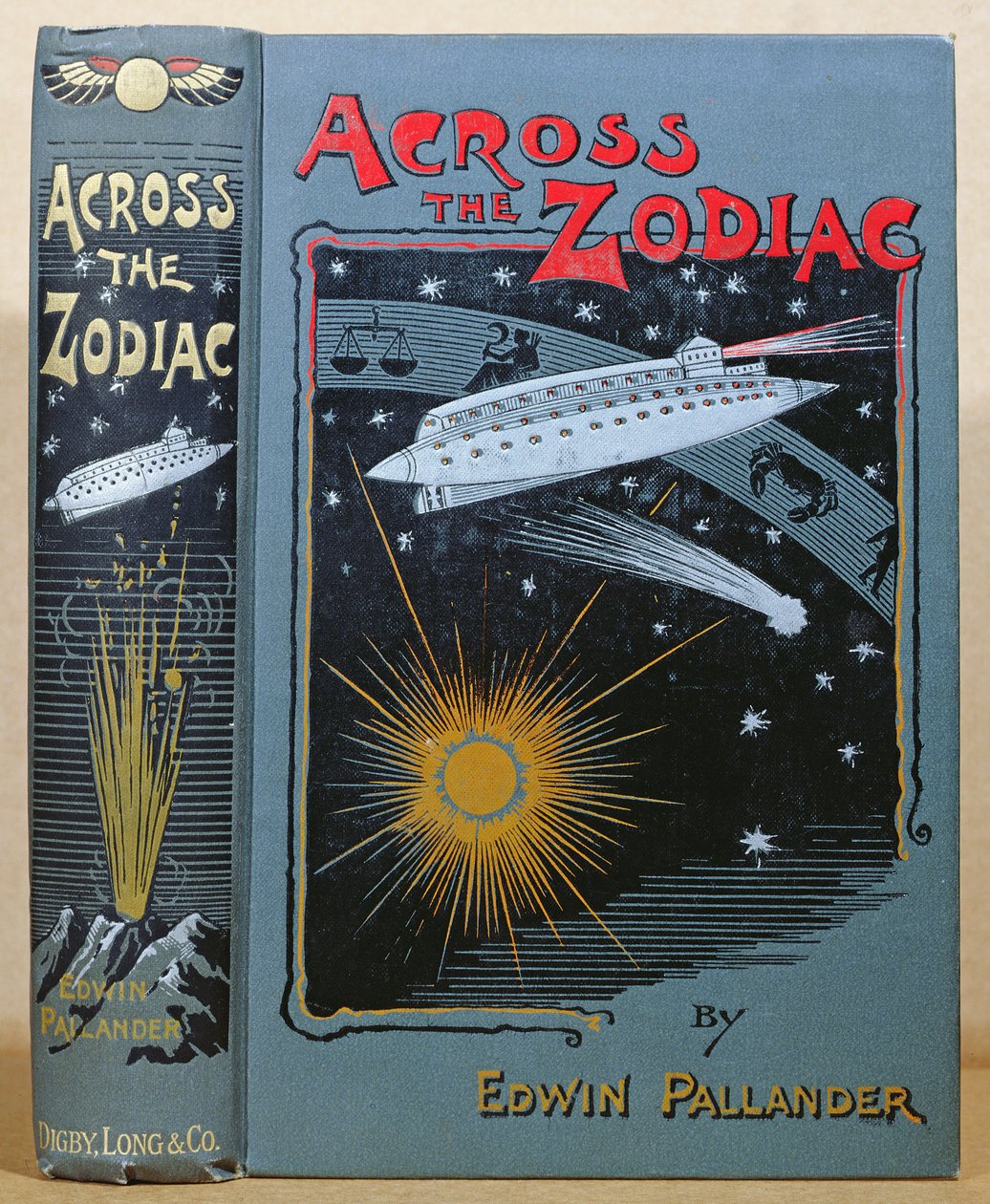 Az Across the Zodiac című könyv borítója, amelyet Edwin Pallander írt 1893-ban alkotó: English School