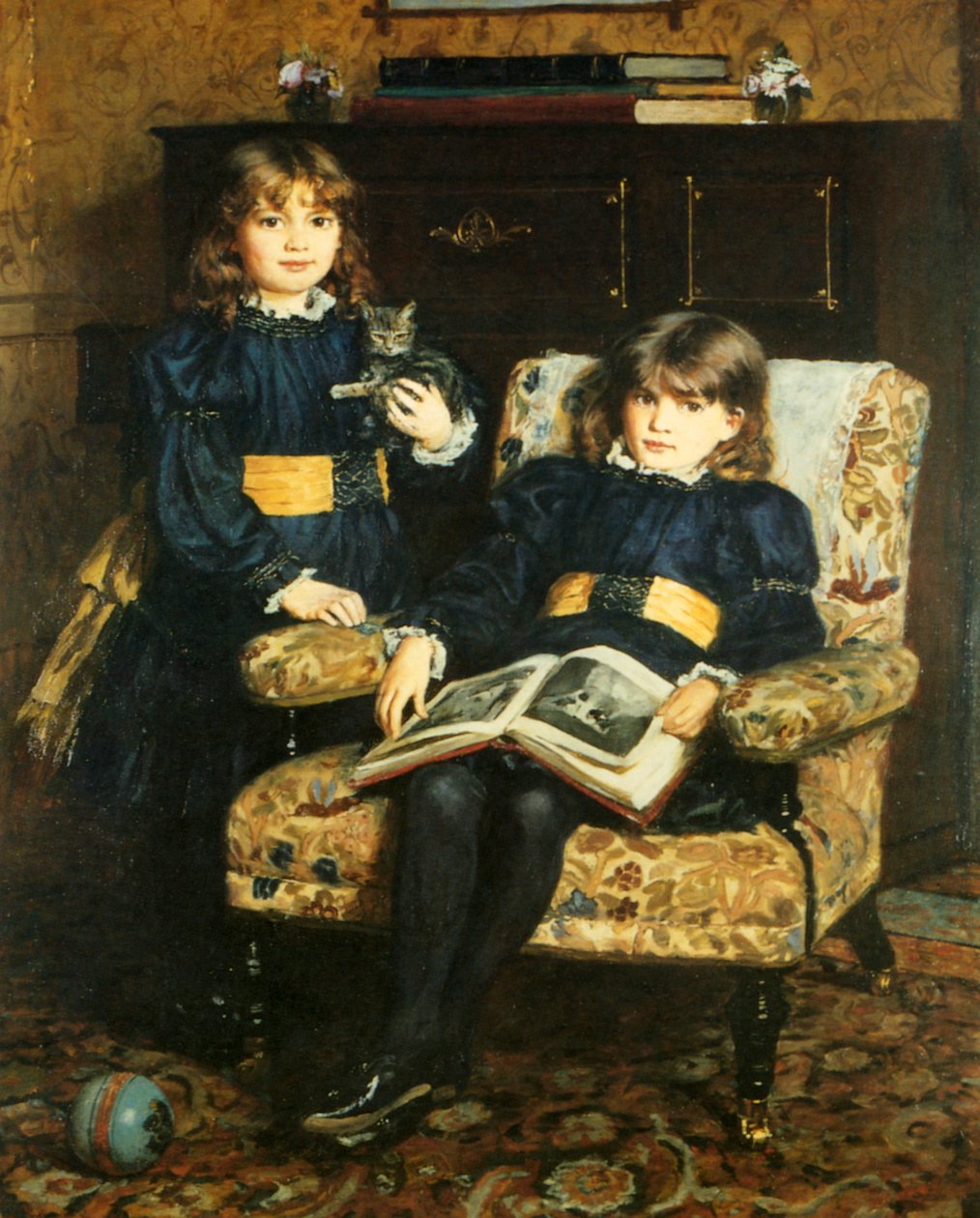Olvasó gyerekeket ábrázoló könyvlemez alkotó: English School
