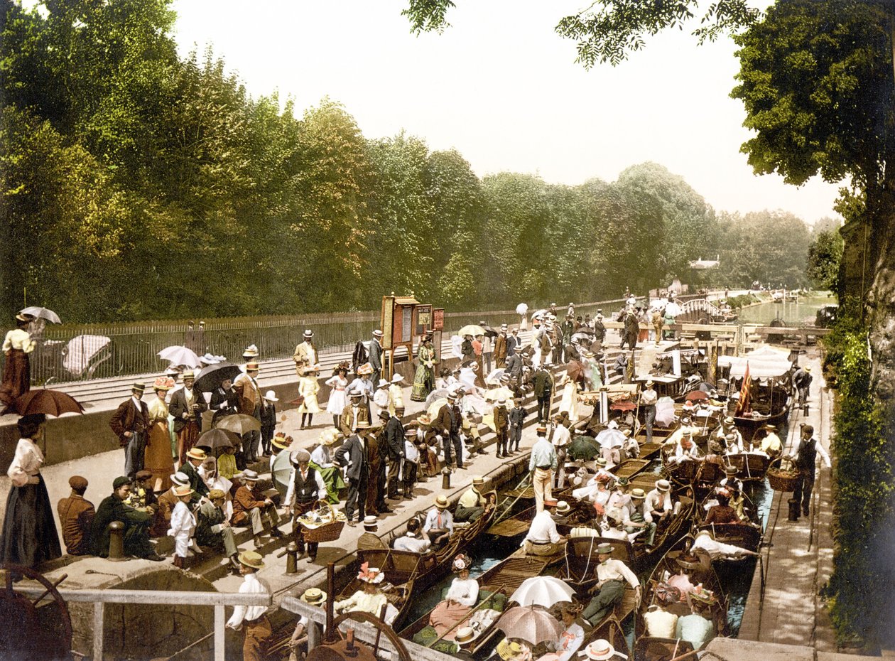 Boulters Lock (kézzel színezett fotó) alkotó: English School