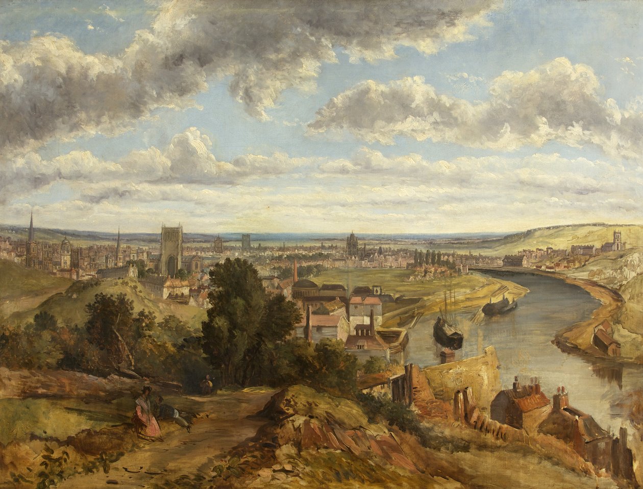 Bristol a Clifton Woodtól (olaj, vászon) alkotó: English School