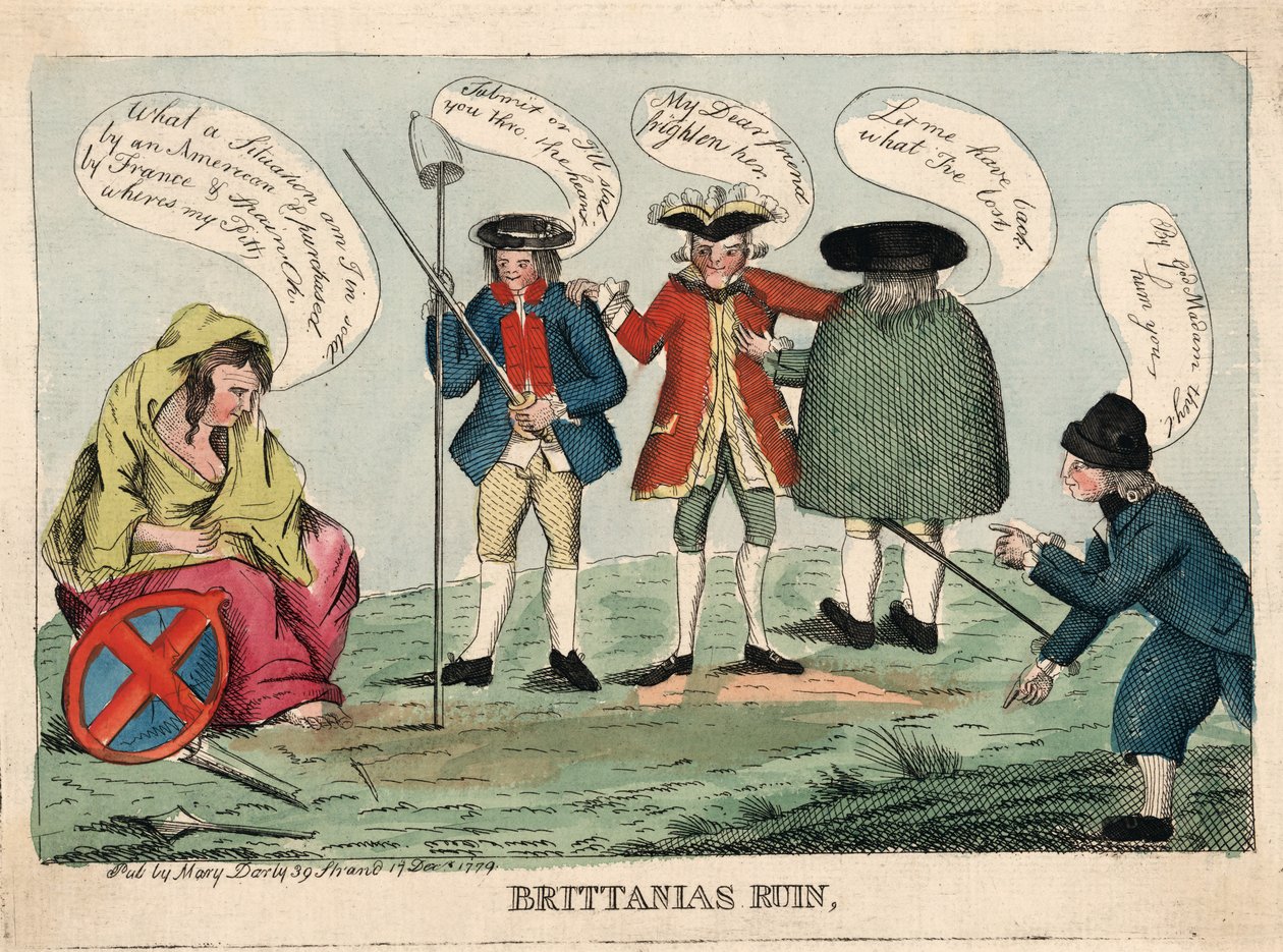 Britannia romja, kocsma. 1779 (kézzel színezett metszet) alkotó: English School