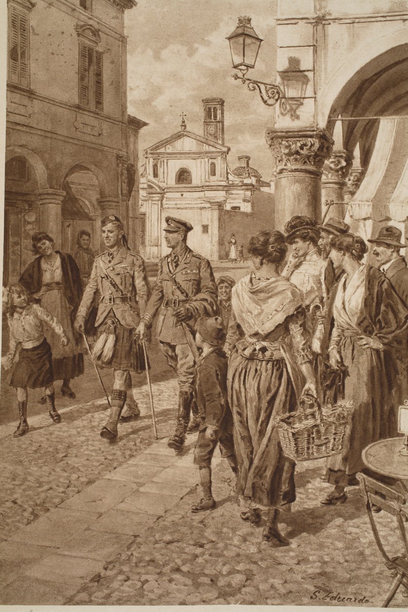 A brit hegyvidékieket 1914-1919-ben egy francia városban fogadták alkotó: English School