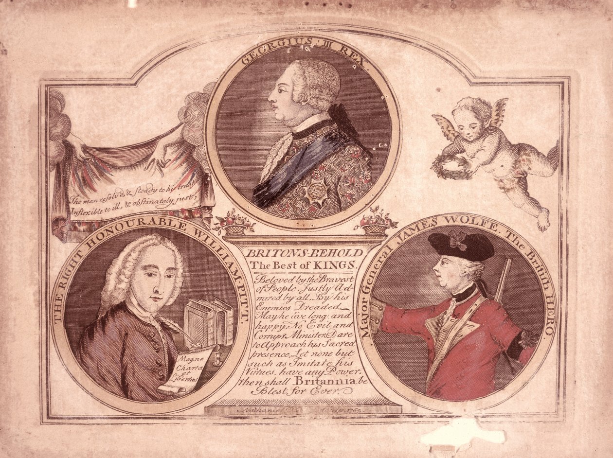 A britek a királyok legjobbjait nézik..., 1762 alkotó: English School