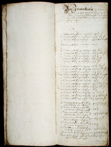 A pénztáros hosszú könyve, 1655 eleje (toll és tinta, papír) alkotó: English School