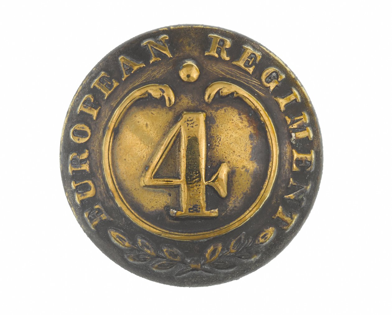Button, egyéb rangok, 4. bengáli európai ezred, 1855-1861. alkotó: English School