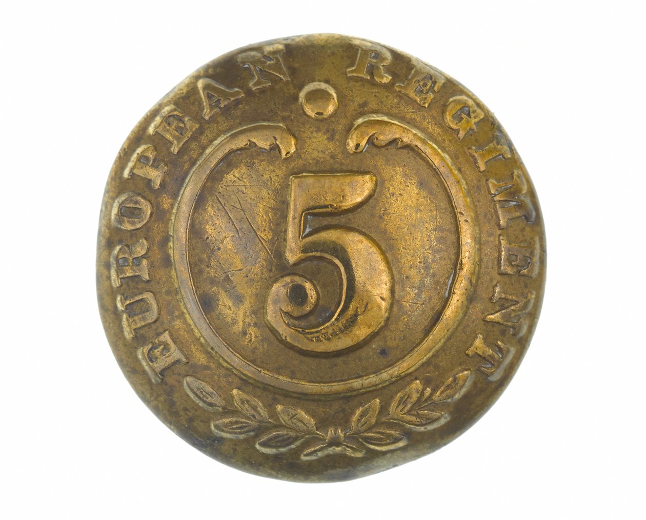 Button, egyéb rangok, 5. bengáli európai ezred, 1858-1860 alkotó: English School