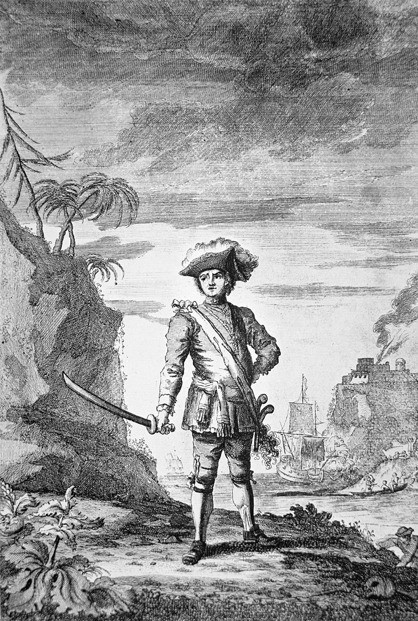 Bartholomew Roberts kapitány, James Basire metszete alkotó: English School