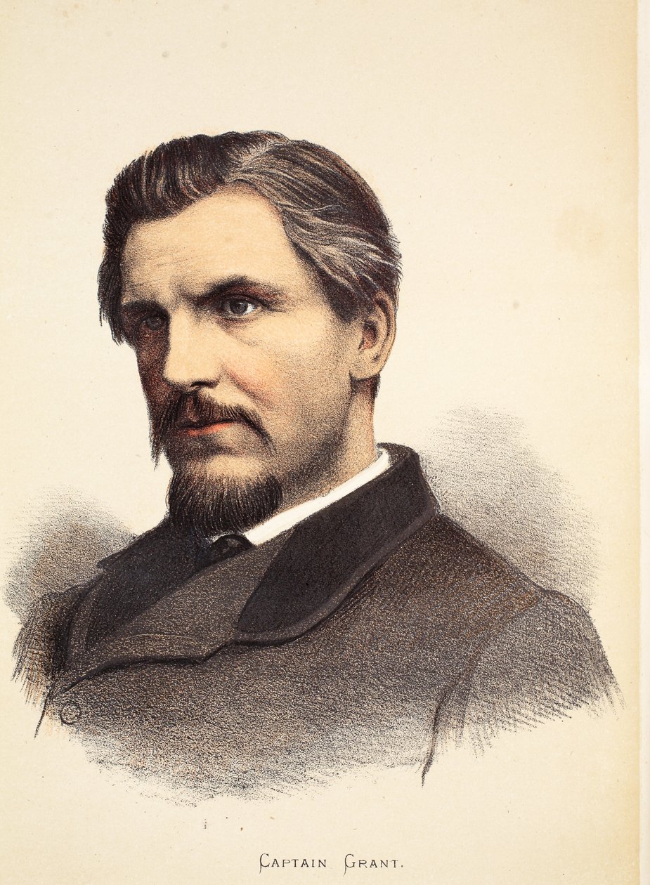 Grant kapitány, illusztráció a David Livingstone élete és felfedezései képi kiadásából, J. Ewing Richie, pub. A. Fullarton & Co., 1876 alkotó: English School