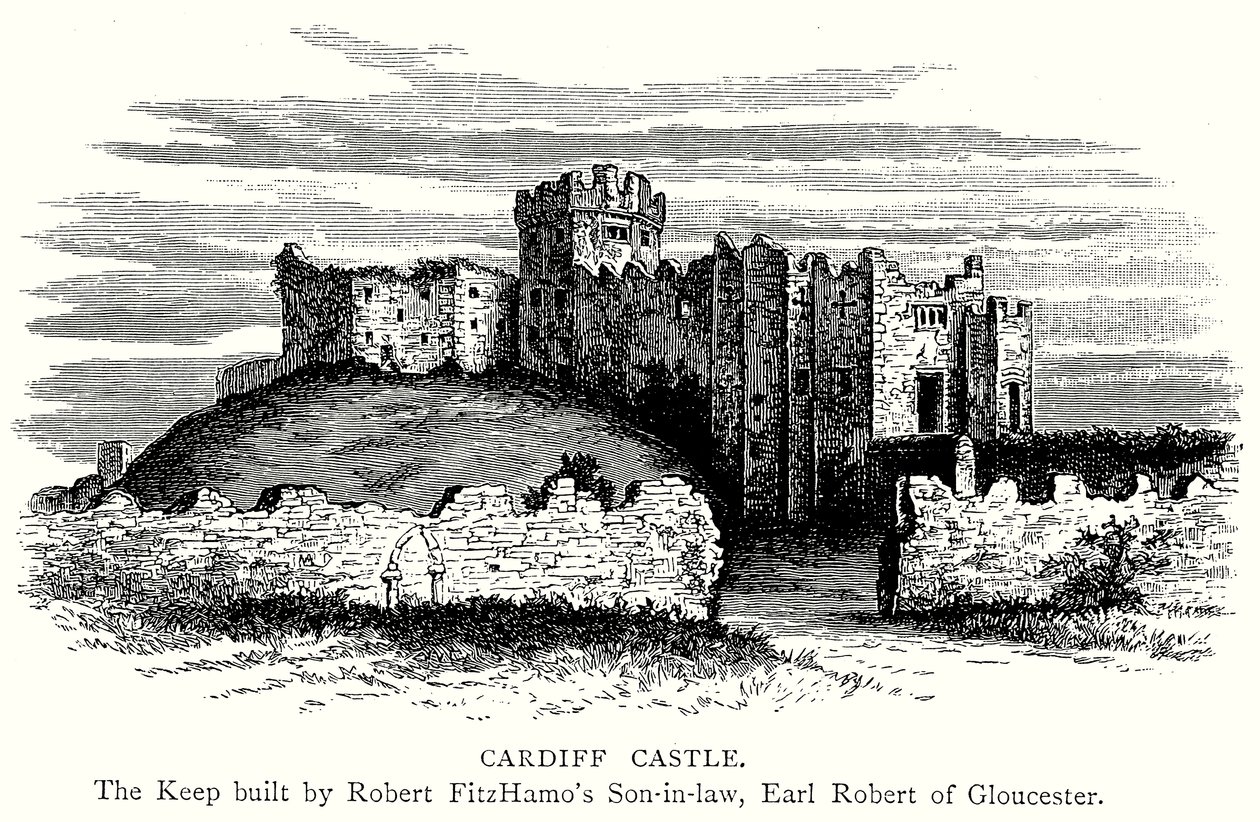 Cardiff vára (metszet) alkotó: English School
