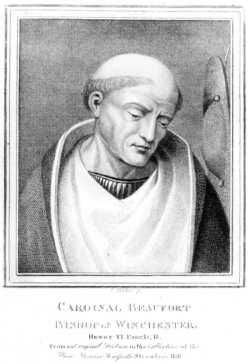 Henry Beaufort bíboros, Winchester püspöke, J. Parker metszete, 1791 alkotó: English School