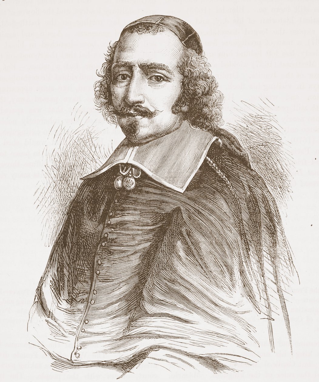 Mazarin bíboros (a Versailles-i Galéria portréjából), illusztráció a Protestantizmus történetéből, James Aitken Wylie (1808-1890), pub. 1878 alkotó: English School