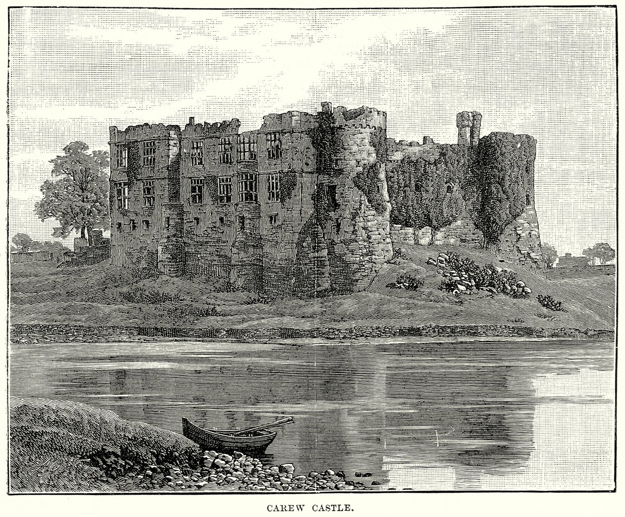 Carew Castle (metszet) alkotó: English School