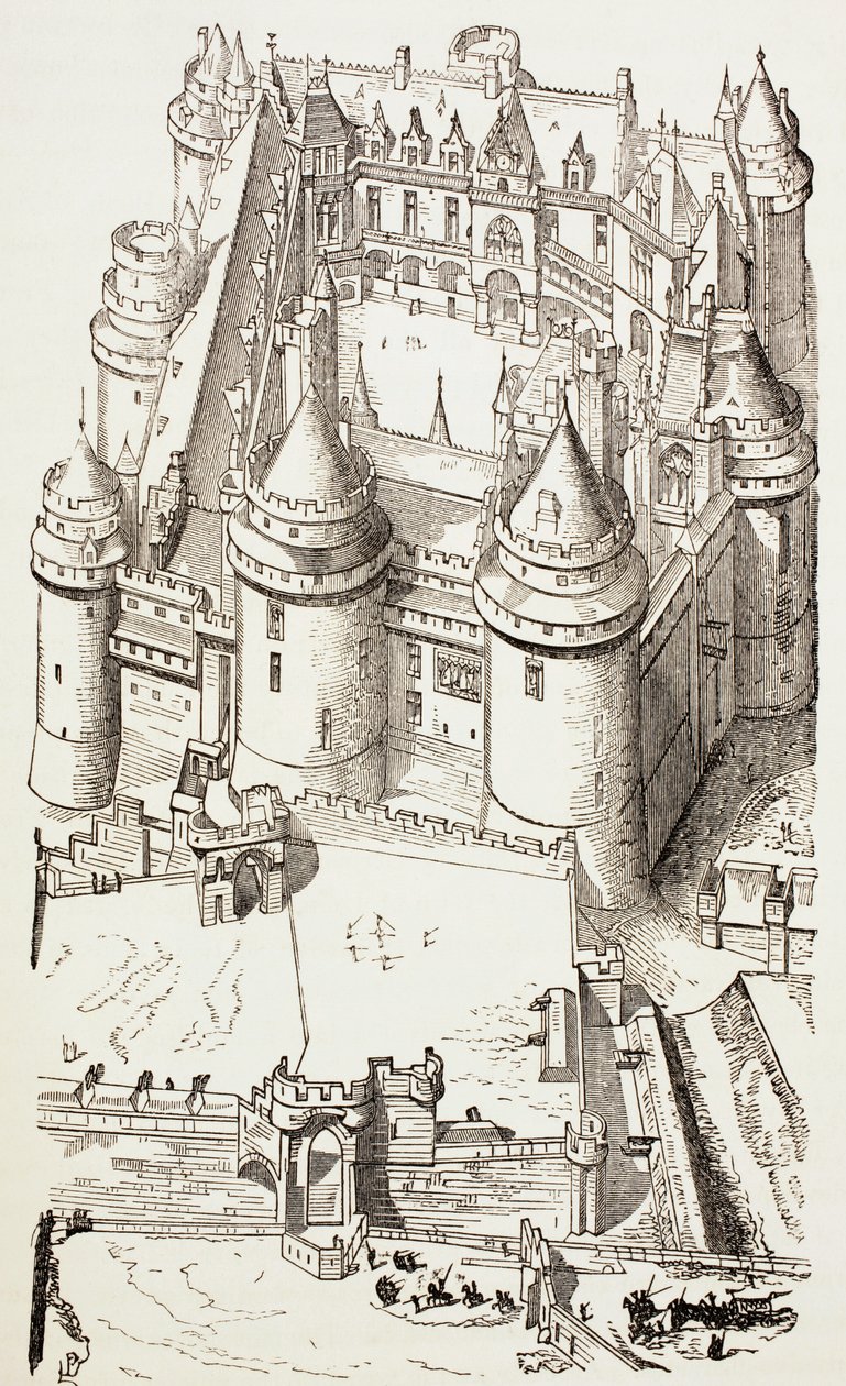 Pierrefonds-i kastély, Franciaország, 1880 körül alkotó: English School
