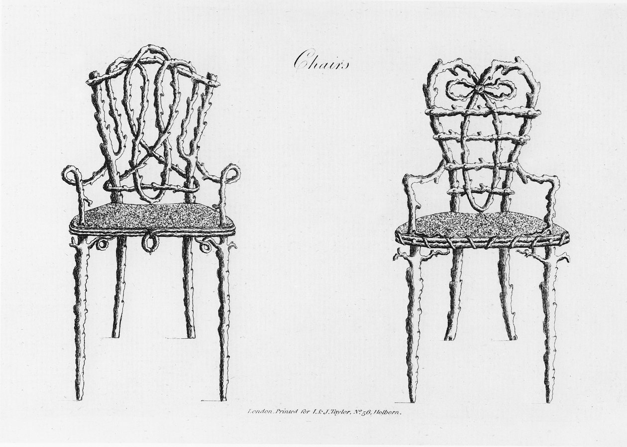 Székek, a groteszk építészetből, vagy vidéki szórakozás, William Wrighte, megjelent 1768 alkotó: English School
