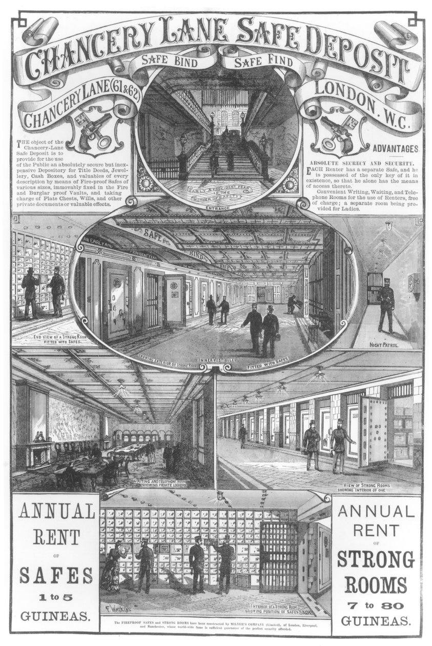 Chancery Lane széf, 1886 alkotó: English School