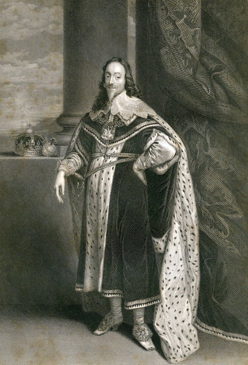 Károly 1., F. Holl metszete Van Dyck nyomán, 19. század alkotó: English School