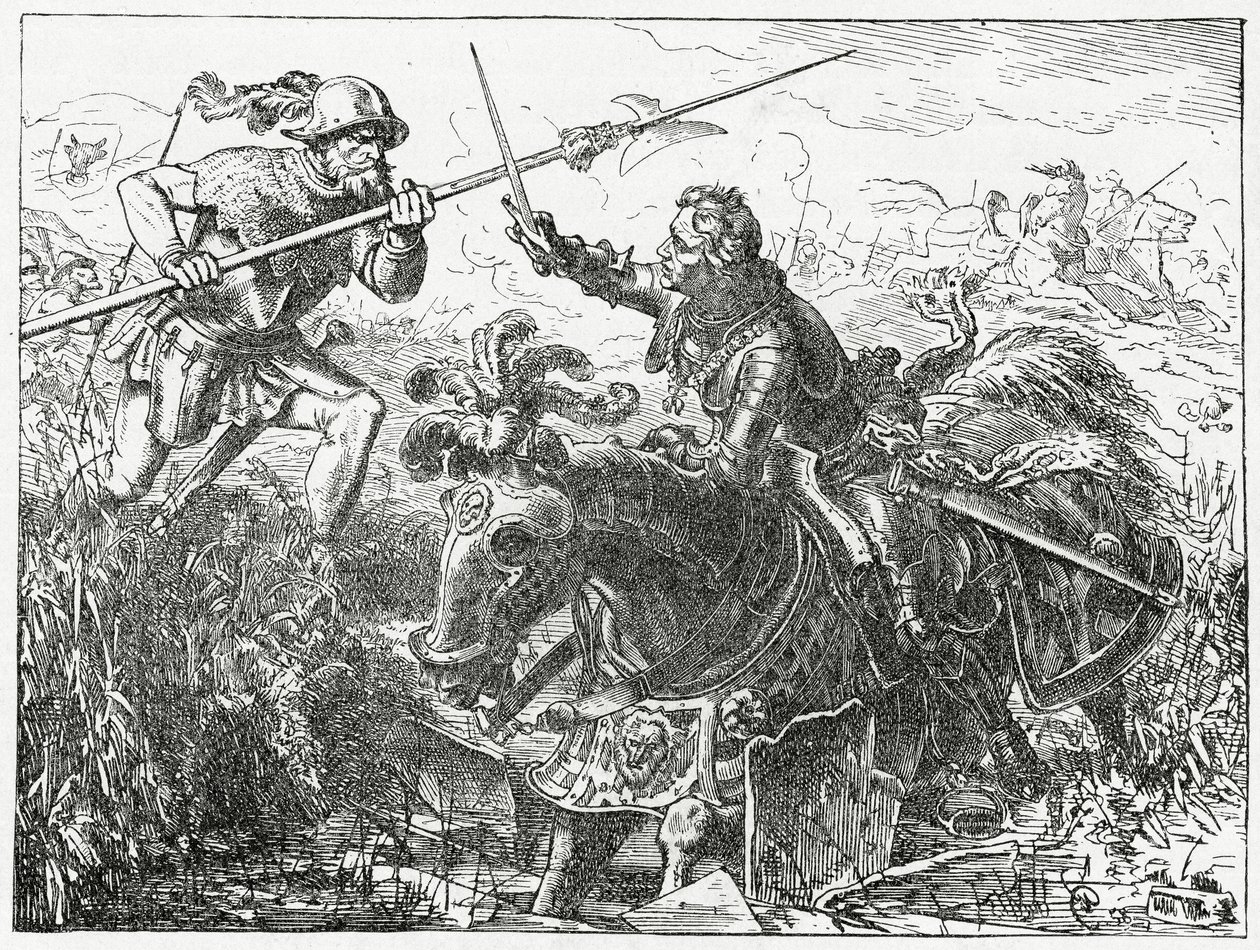 Merész Károly, Burgundia hercege a nancyi csatában, 1477. január 5., 1882. alkotó: English School