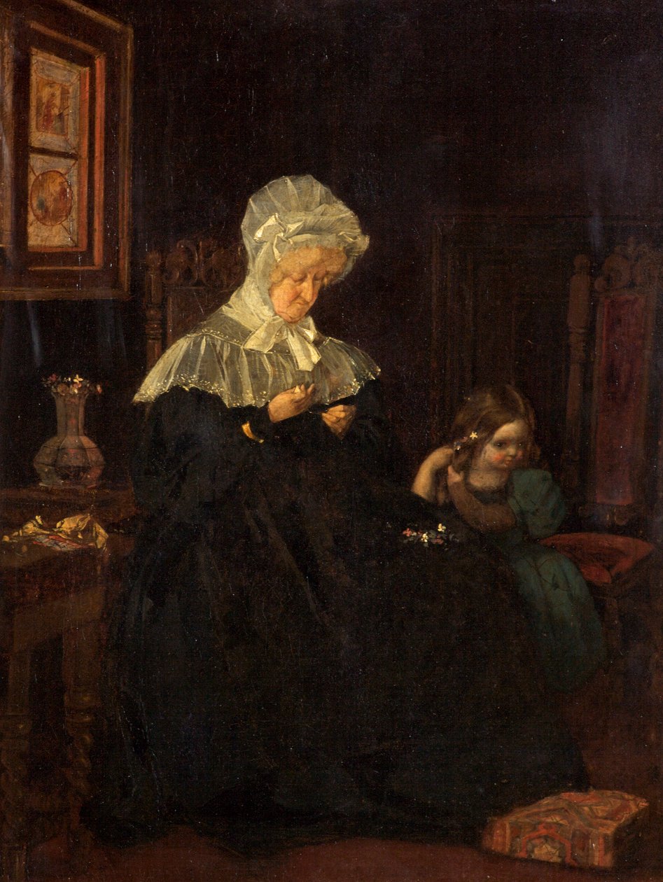 Charlotte Sargent unokájával, Maryvel alkotó: English School