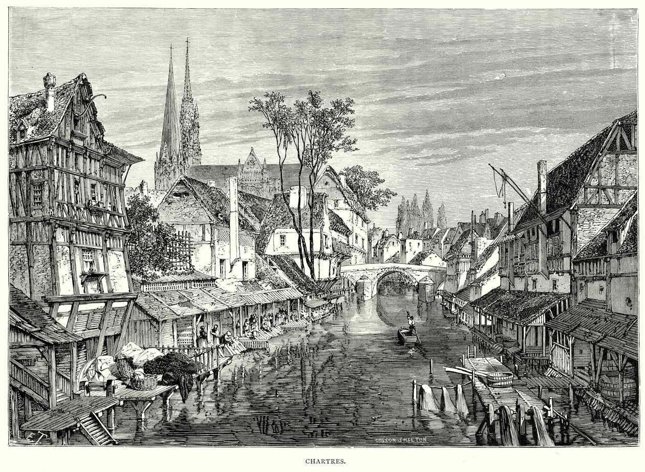Chartres (metszet) alkotó: English School