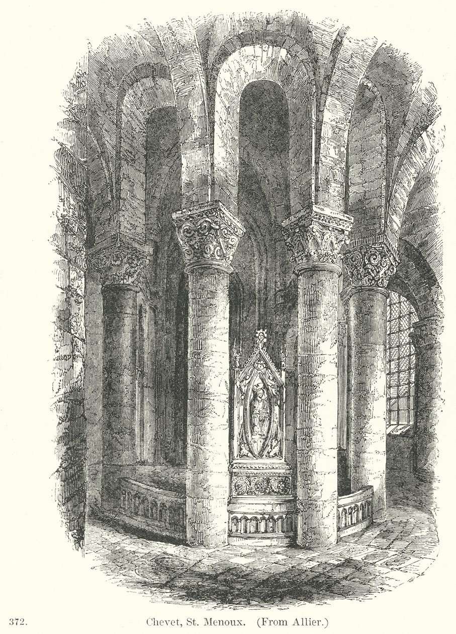 Chevet, St Menoux (metszet) alkotó: English School