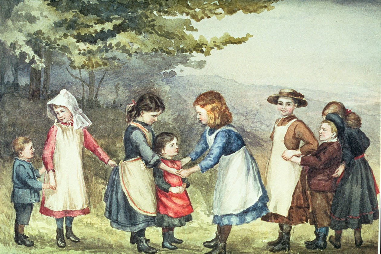 Gyermekjátékok, 1880 körül (wc papíron) alkotó: English School
