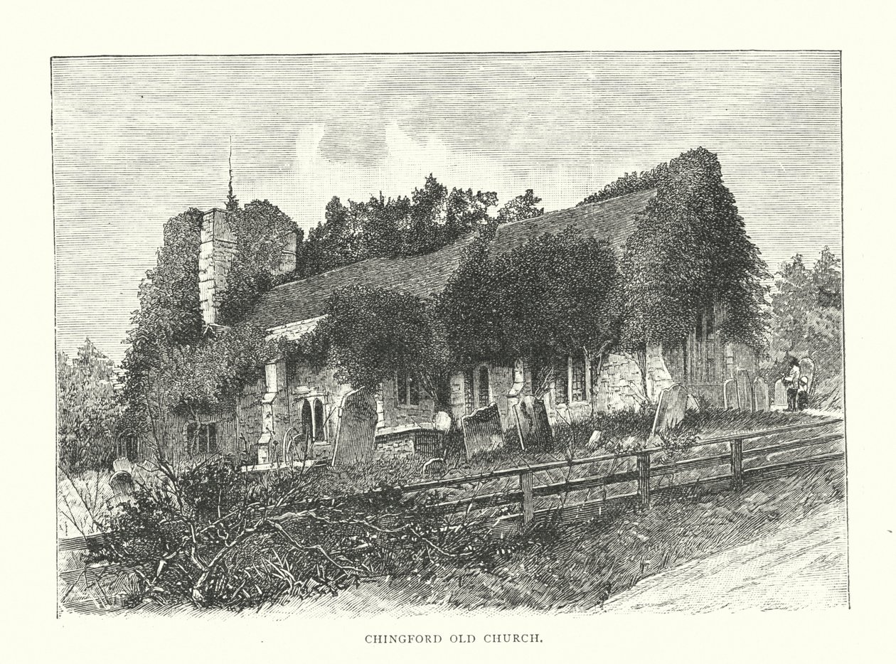 Chingford Old Church (metszet) alkotó: English School
