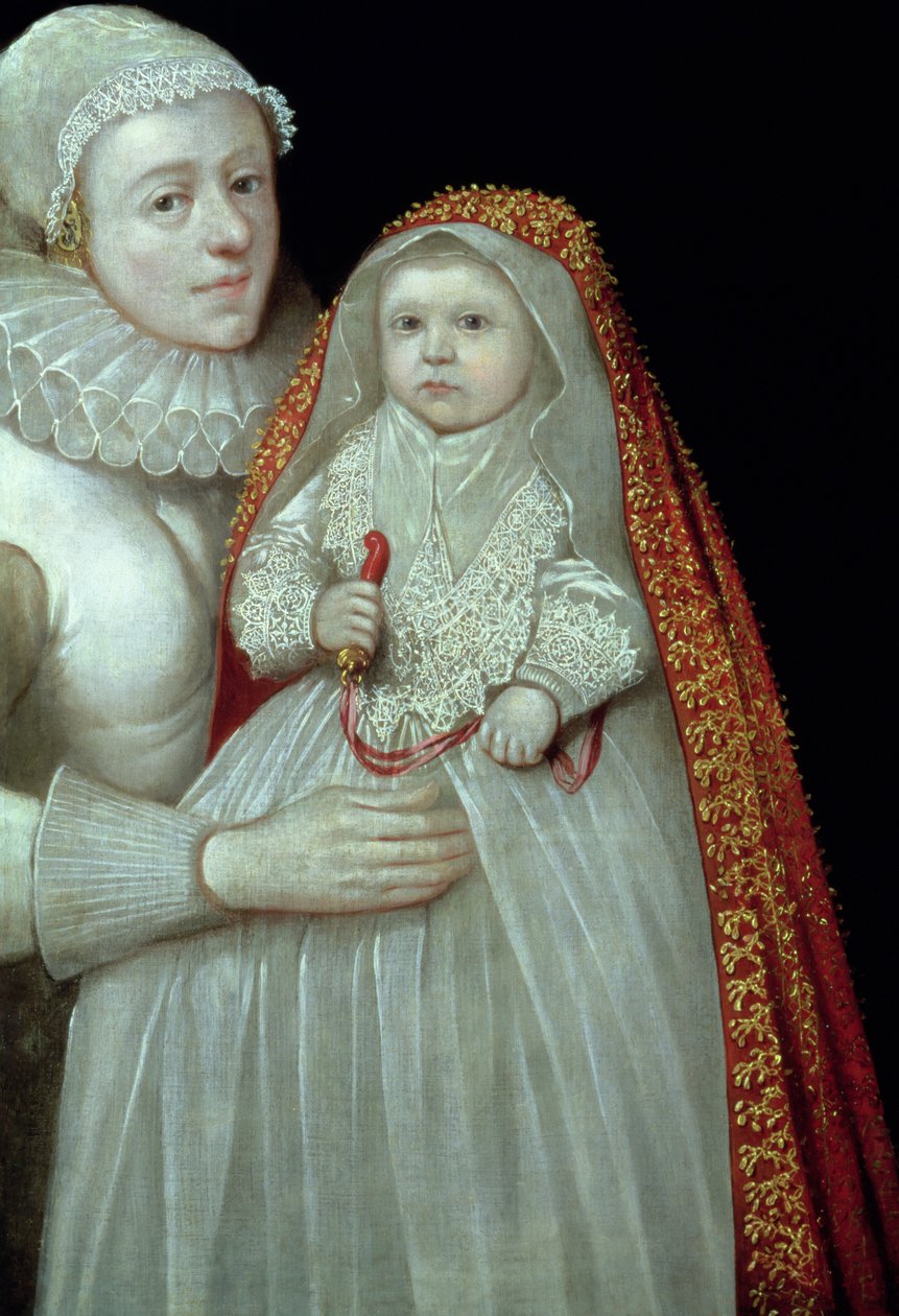 Keresztély, Egy anya és egy gyermek portréja, 1595 körül alkotó: English School