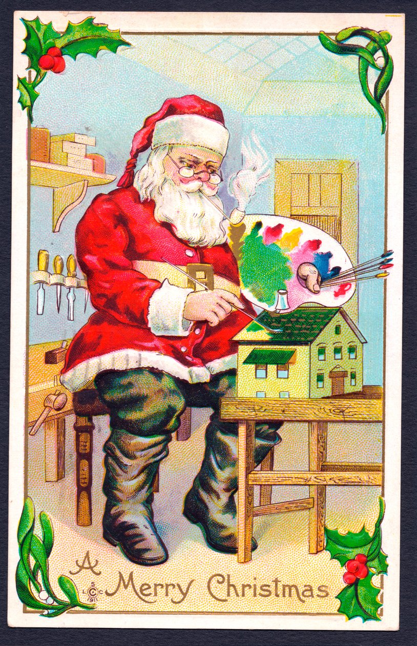 Karácsonyi képeslap, 1907 körül alkotó: English School