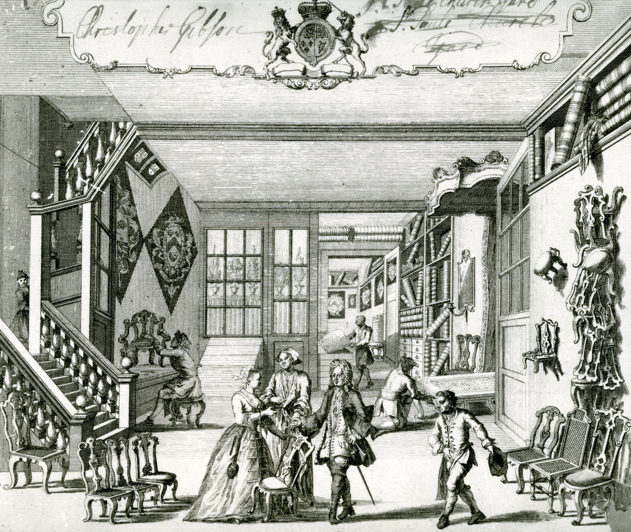 Christopher Gibson, bútorkészítő (metszet) alkotó: English School