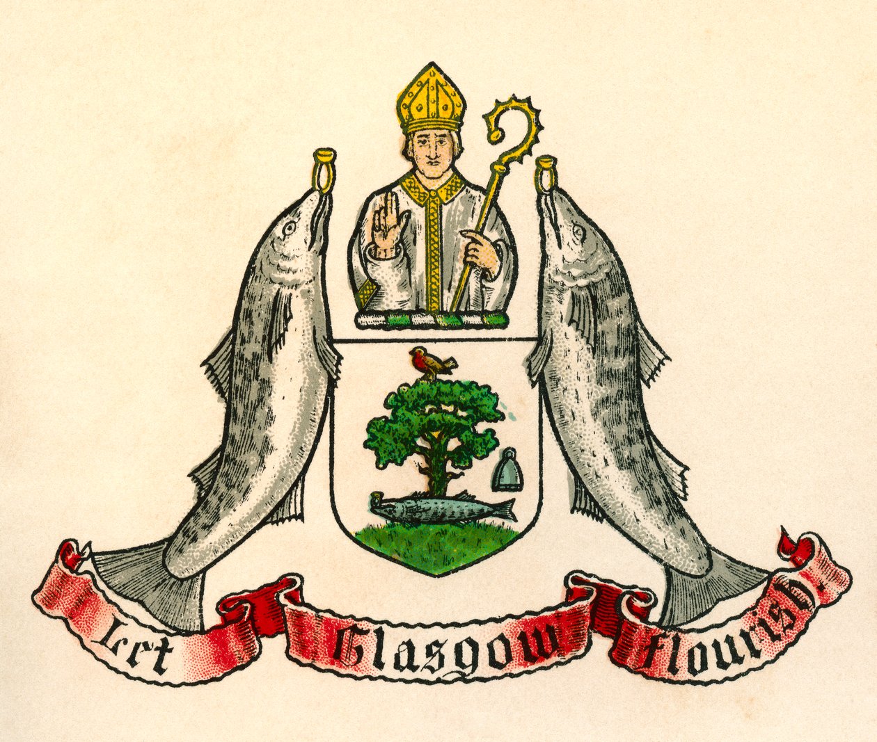 Glasgow címere, Skócia alkotó: English School