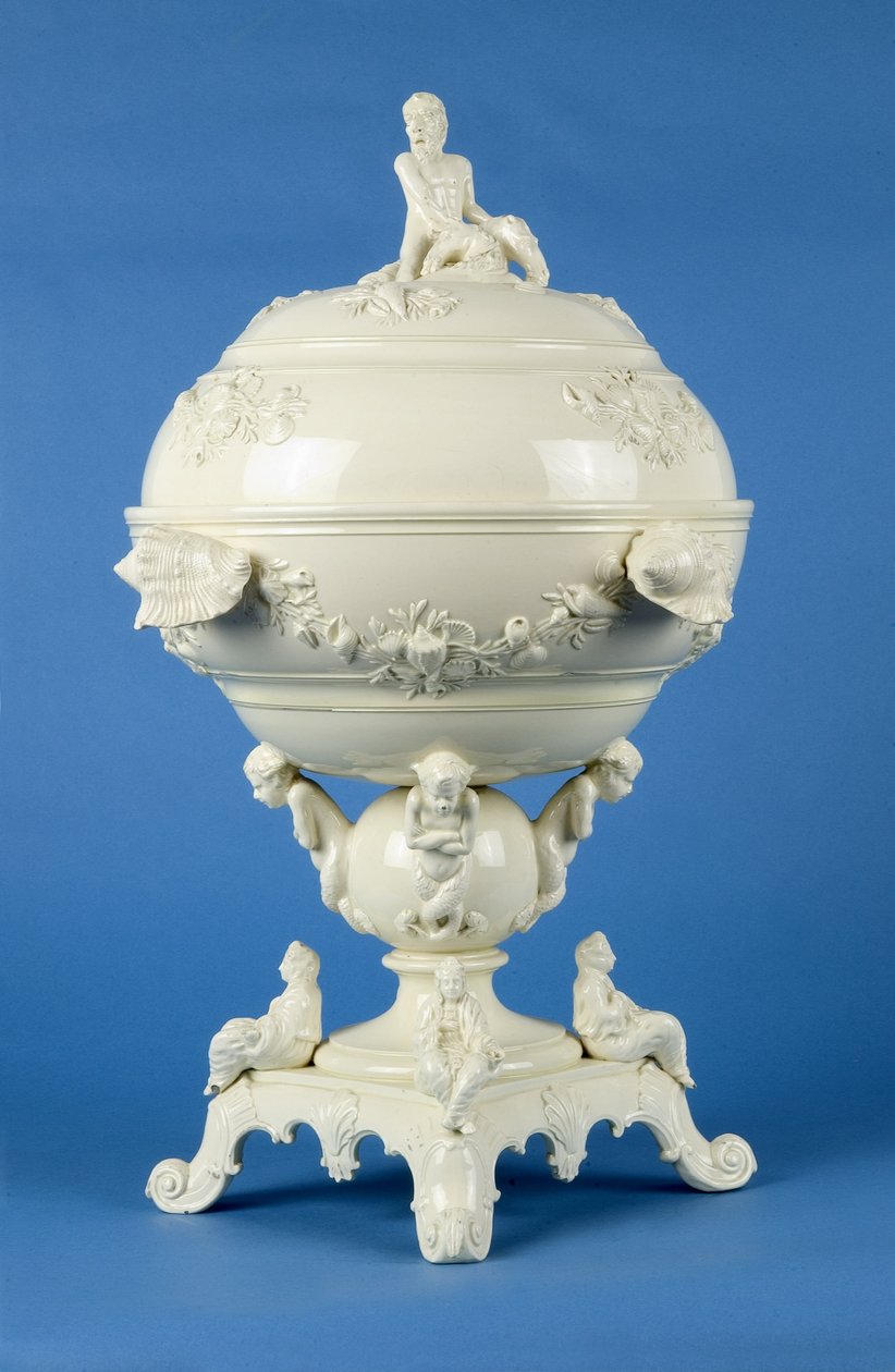 Cocklepot állványon, Leeds, 1790 körül (krémedény) alkotó: English School