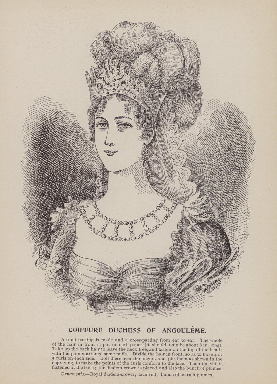 Coiffure Duchess of Angouleme (metszet) alkotó: English School