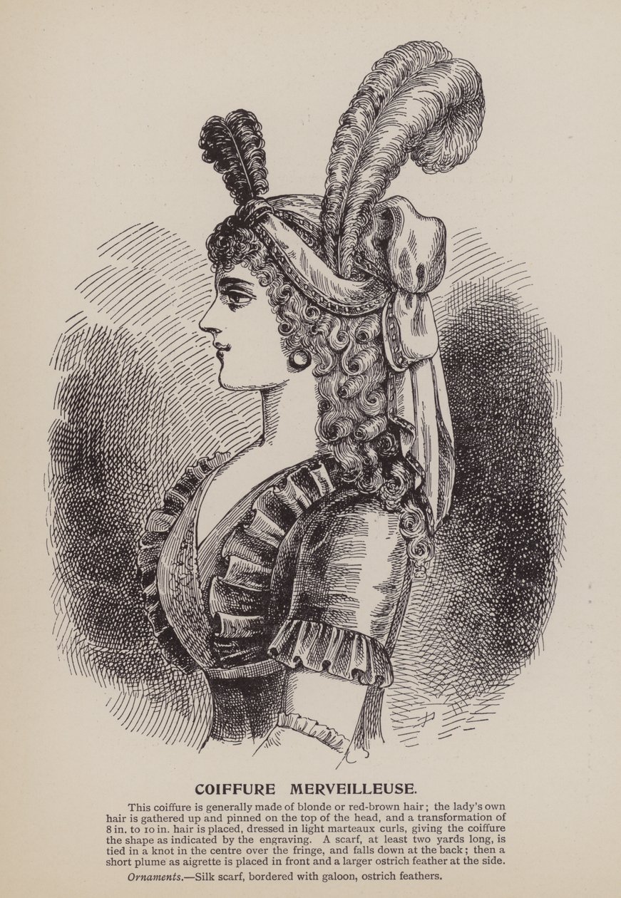 Coiffure Merveilleuse (metszet) alkotó: English School