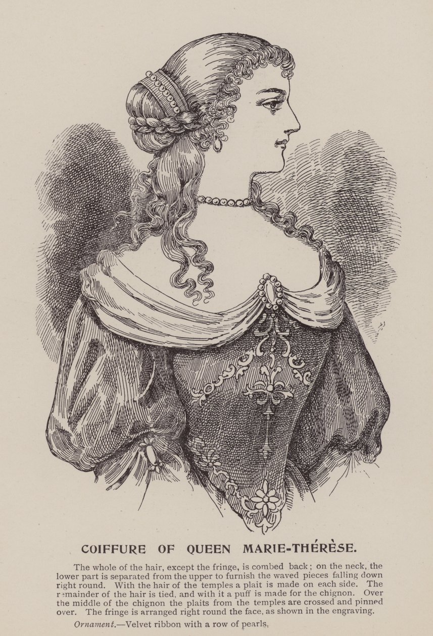 Marie-Therese királyné frizurája (metszet) alkotó: English School
