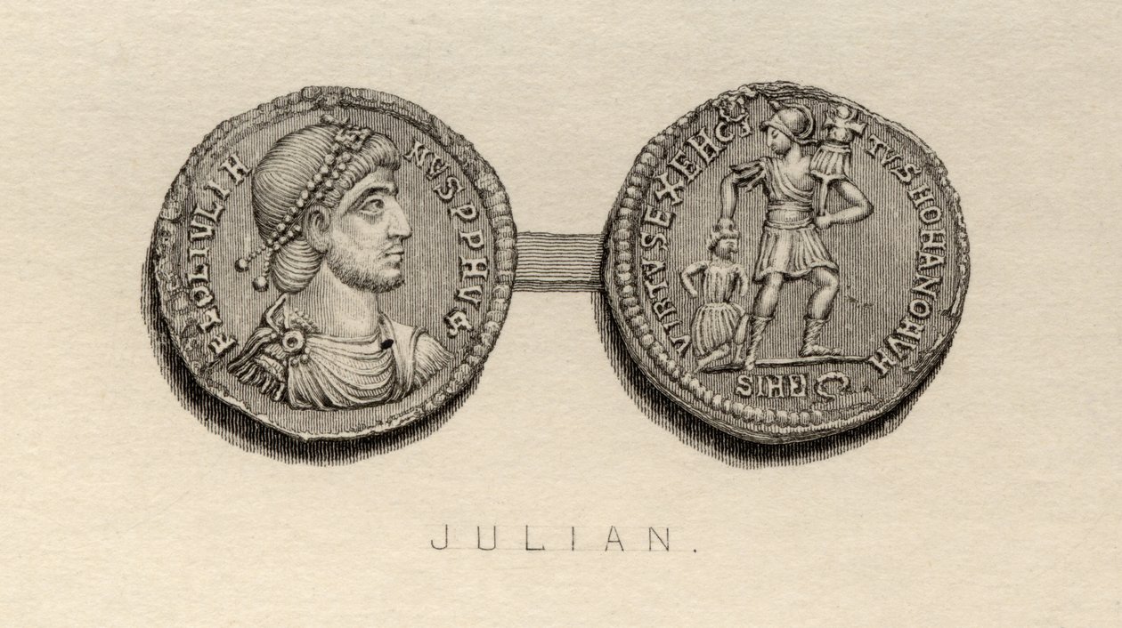 Érme a hitehagyott Julianus idejéből alkotó: English School