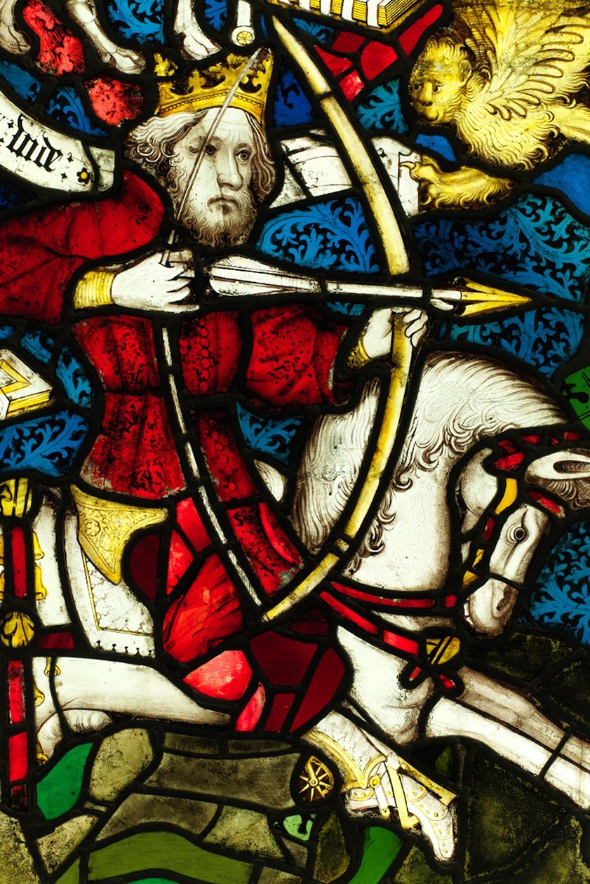 Megőrzött rész a York Minster-i Great East Window-ból: „Az első pecsét felnyitása” alkotó: English School