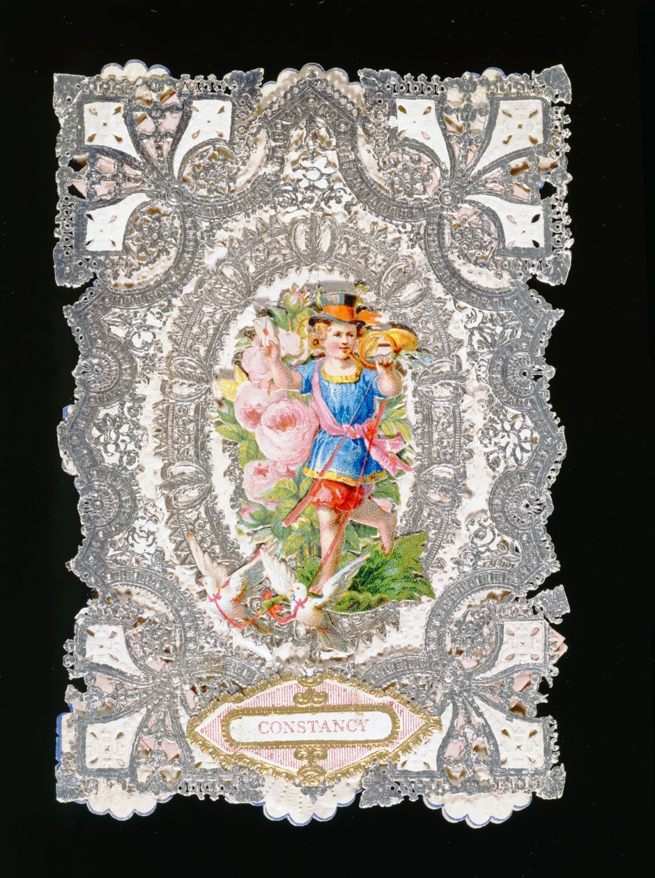 Constantancy, Valentin-kártya, 1860 körül (színes litho papíron) alkotó: English School
