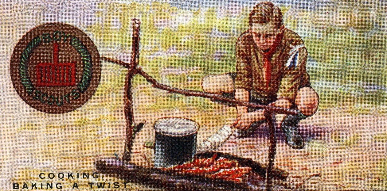 Szakács jártassági jelvény cserkészeknek – Baking a Twist, 1929 alkotó: English School