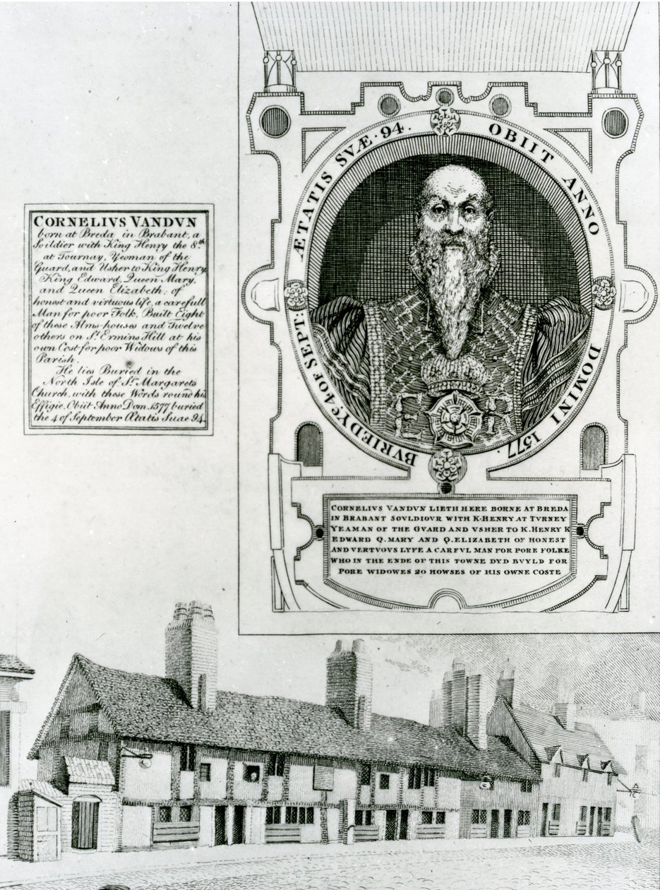 Cornelius Van Dun (1483-1577) Memorial and Almshouses, 1798 alkotó: English School