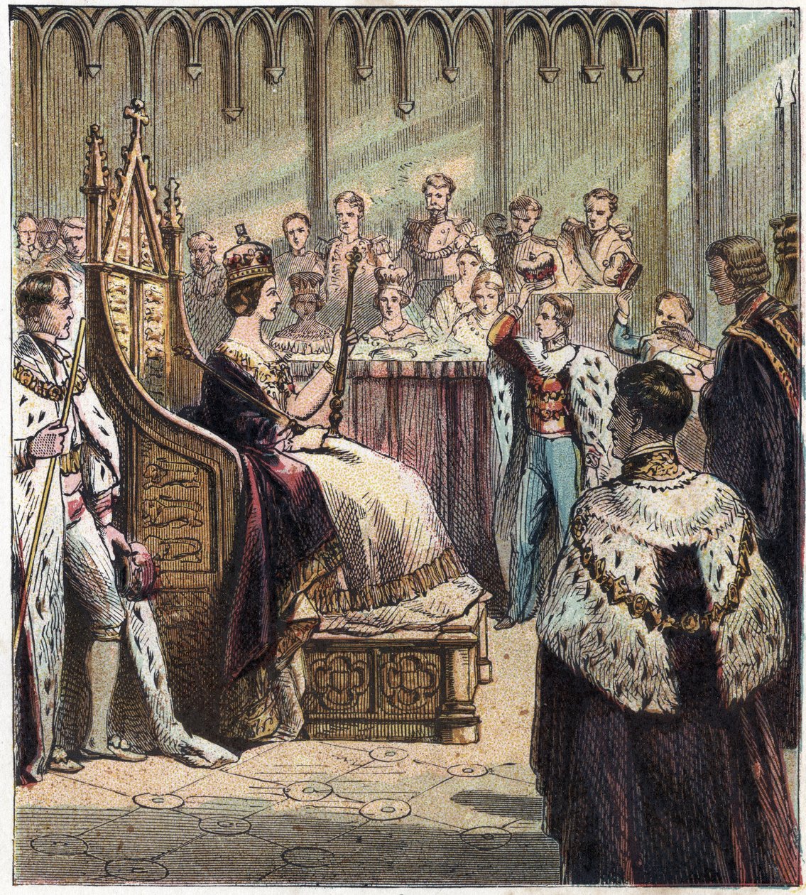 Viktória Iere angol királynő megkoronázása, London, Westminster Abbey, június 28 alkotó: English School