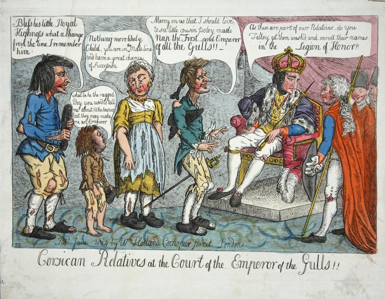 Korzikai ingatlanok a sirályok császárának udvarában!!, 1804-es kocsma (kézzel színezett metszet) alkotó: English School