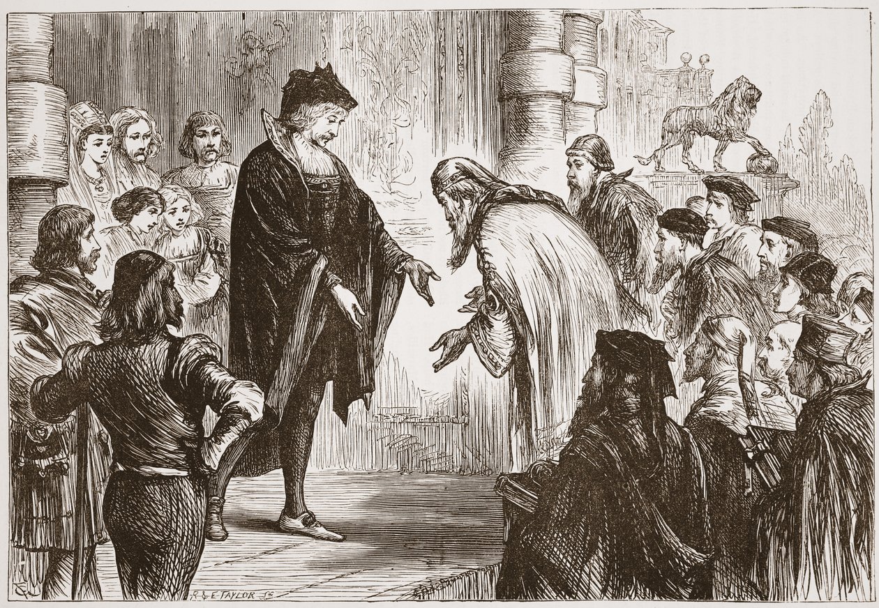 Cosmo I fogadja barátait és ügyfeleit, illusztrációja James Aitken Wylie (1808-1890) A protestantizmus története című könyvéből, pub. 1878 alkotó: English School