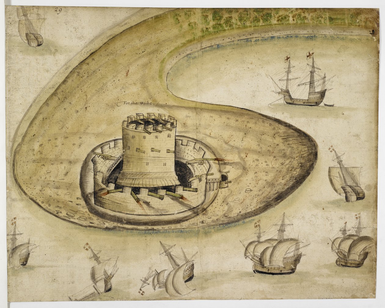 Pamut Augustus I.ii f. 29 Calshot kastély alkotó: English School