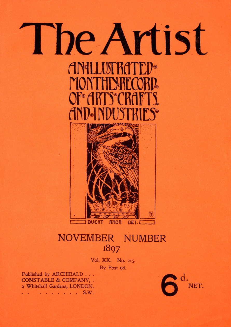 A The Artist Magazine borítója, 1897. november (nyomtatott papír) alkotó: English School
