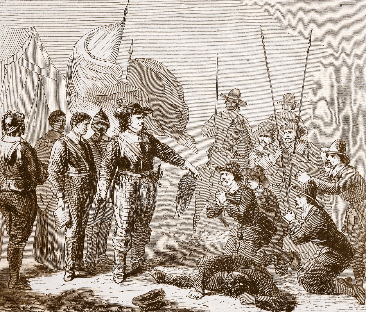 Cromwell elnyomja a lázadást a hadseregben, 1649 alkotó: English School