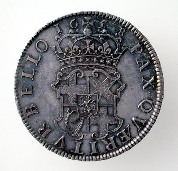Oliver Cromwell koronája (1599-1658), londoni pénzverde, 1658 (háton) (ezüst) (előlapját lásd: 168061) alkotó: English School